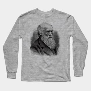 Charles Darwin Portrait Long Sleeve T-Shirt